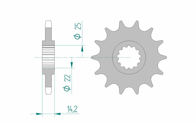 AFAM Steel Standard Front Sprocket 24602 - 525