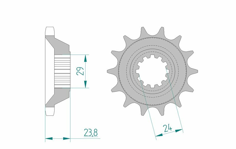 AFAM Steel Standard Front Sprocket 24806 - 530