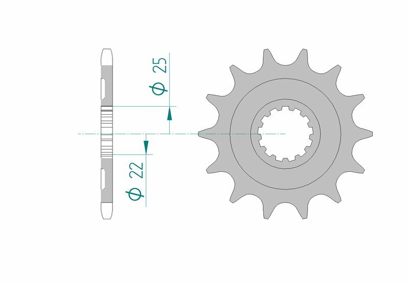 AFAM Steel Self-Cleaning Front Sprocket 27502 - 520