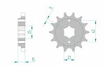 AFAM Steel Standard Front Sprocket 52500 - 530