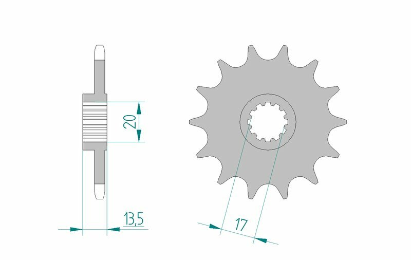 AFAM Steel Standard Front Sprocket 55300 - 520