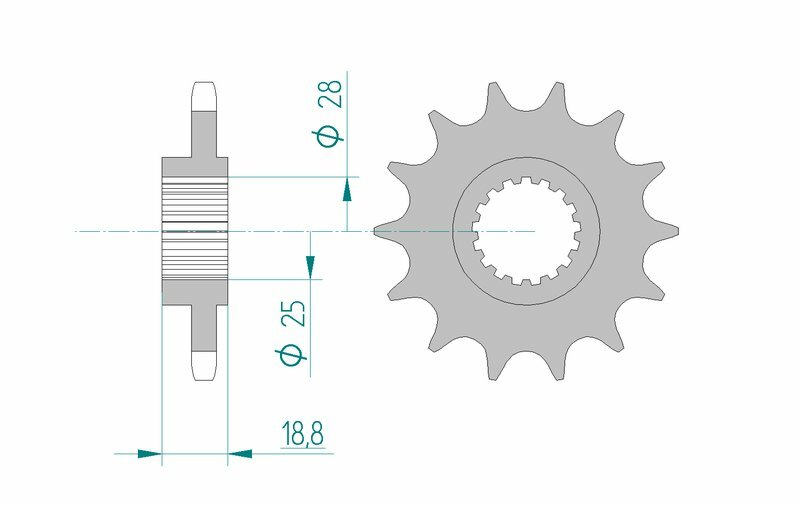 AFAM Steel Standard Front Sprocket 61600 - 525