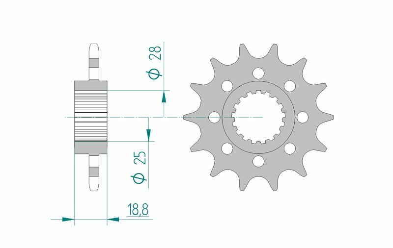 AFAM Steel Standard Front Sprocket 61601 - 520