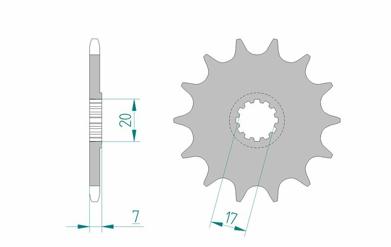 AFAM Steel Standard Front Sprocket 94109 - 420