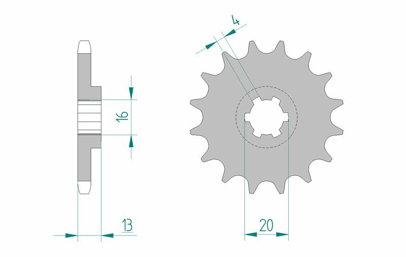 AFAM Steel Standard Front Sprock 94117 - 428