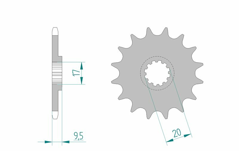 AFAM Steel Standard Front Sprocket 94120 - 420