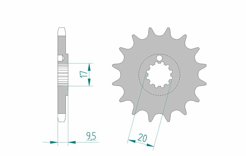 AFAM Steel Standard Front Sprocket 94202 - 428