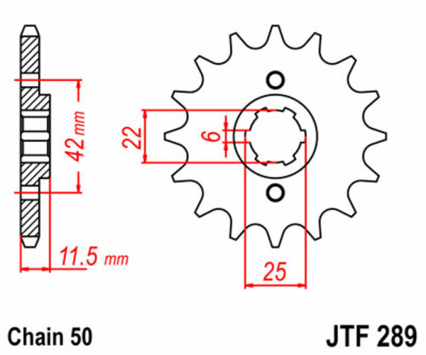 JT Sprock's Steel Standard Front Sprocket 289 - 530 JTF289.15