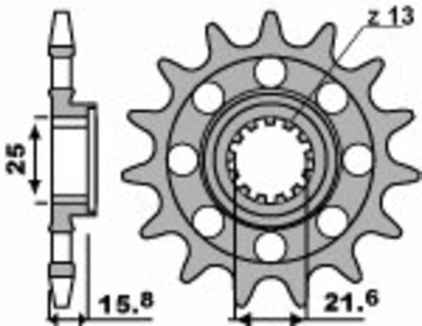PBR Steel Standard Front Sprocket 2093M - 520 2093M 16 18NC