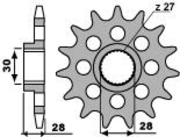 PBR Steel Standard Front Sprocket 2148 - 525 2148 18 18NC