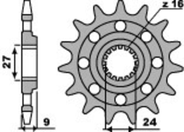 PBR Steel Standard Front Sprocket 2192 - 520 2192 17 18NC