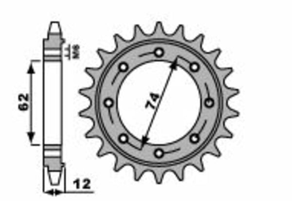 PBR Steel Standard Front Sprocket 2196 - 525 2196 21 18NC