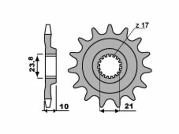 PBR Steel Standard Front Sprocket 2260 - 520 2260 14 18NC