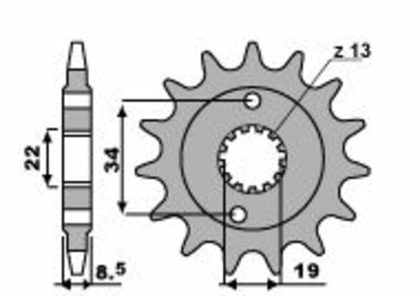PBR Steel Standard Front Sprocket 2276 - 520 2276 13 18NC