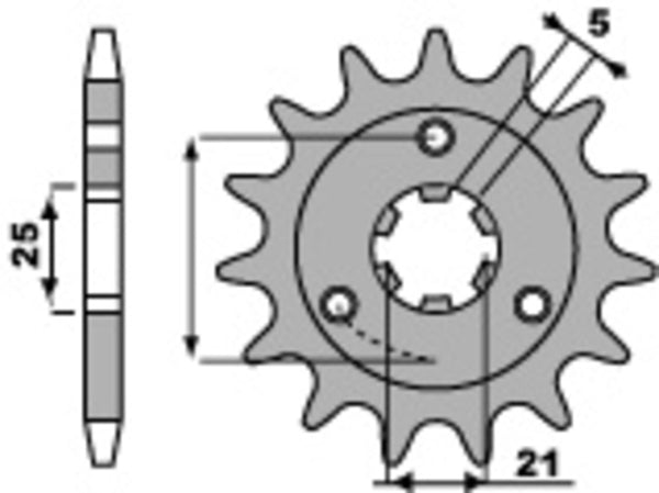 PBR Steel Standard Front Sprocket 424 - 530 424 16 18NC