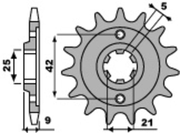 PBR Steel Standard Front Sprocket 576 - 428 576 19 18NC