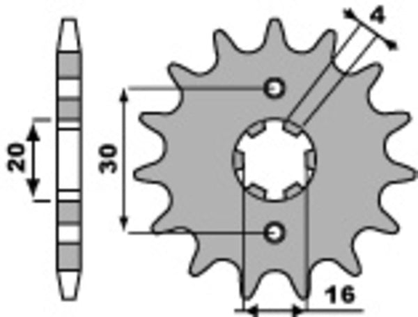 PBR Steel Standard Front Sprocket 717 - 520 717 12 18NC
