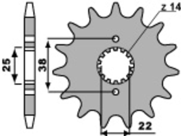 PBR Steel Standard Front Sprocket 728 - 530 728 15 18NC