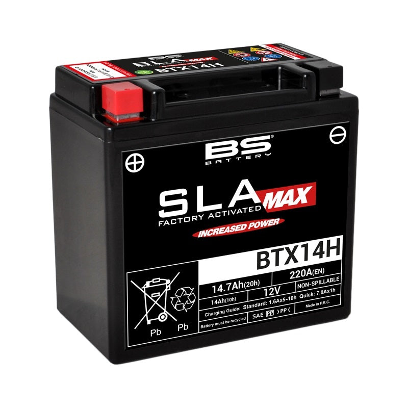 BS Battery SLA Max Batteri Underhållsfritt Fabriksaktiverat - BTX14H