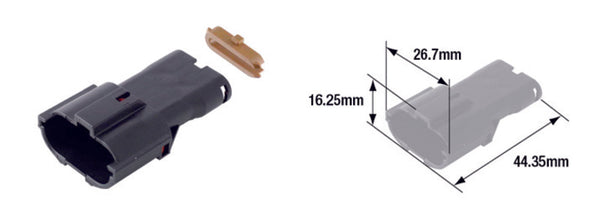TOURMAX Vattentät Hona-kontakt 070 (FRY) – 3-polig – ETP-117