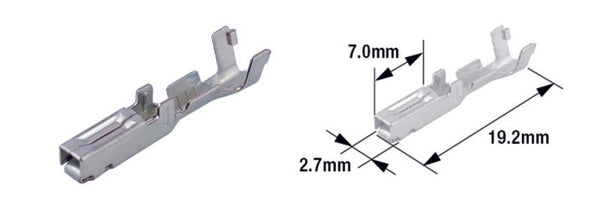 Tourmax female terminal pin type 070 (FRY)-Brass-ETP-73