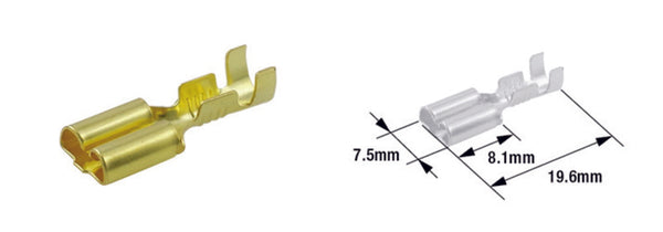 TOURMAX Hona-terminalstift Typ 250 – Mässing – 100-pack – ETP-31