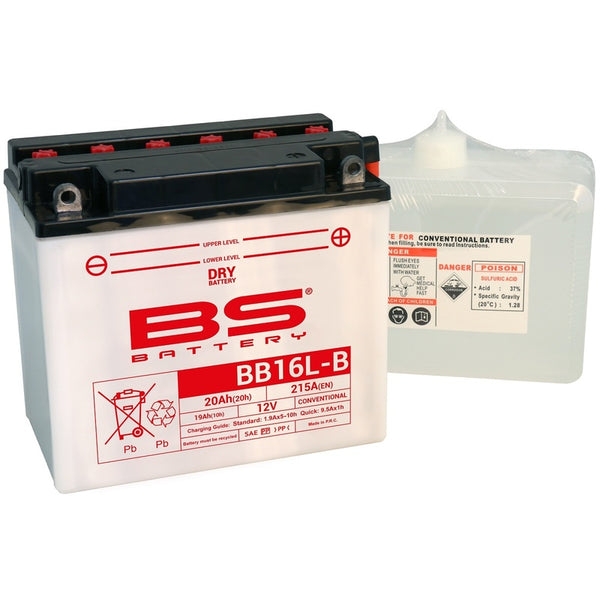 BS Battery High-Performance Battery with Acid Package - BB16L-B 