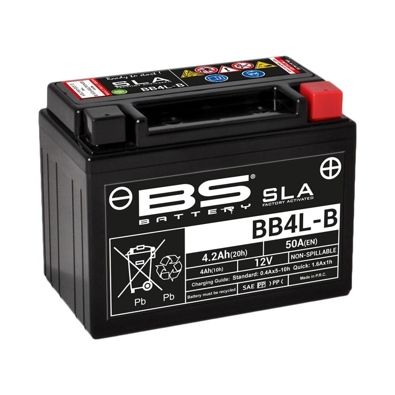 BS Battery SLA Batteri Underhållsfritt Fabrikaktiverat - BB4L-B