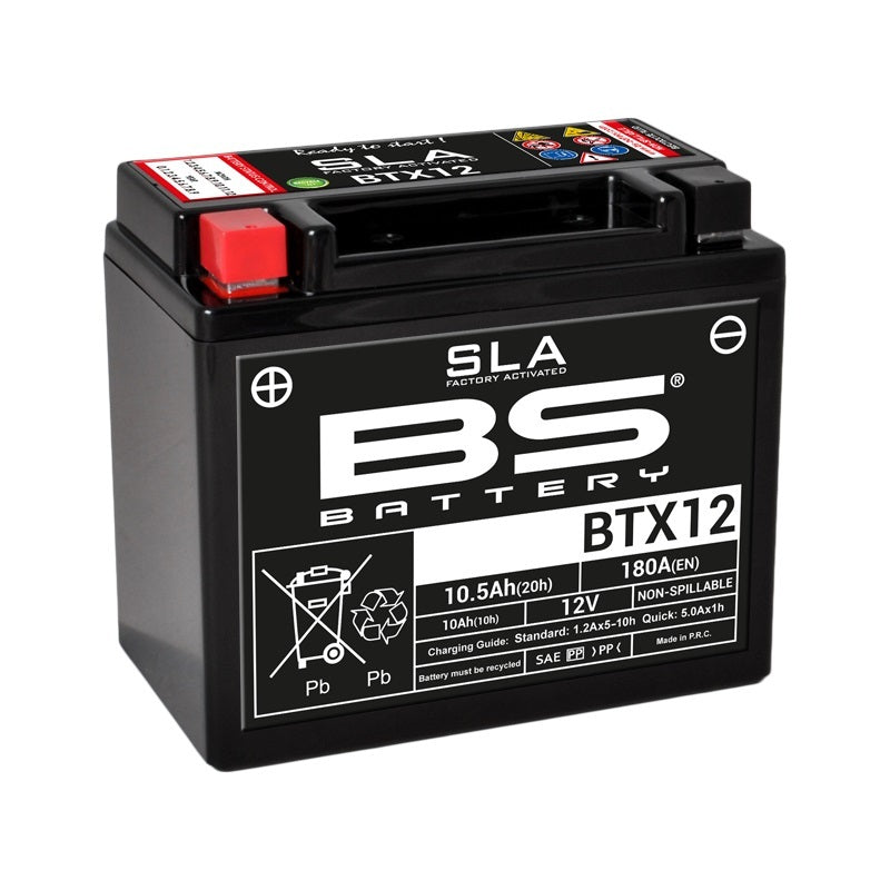 BS Battery SLA Underhållsfritt Fabriksaktiverat Batteri - BTX12