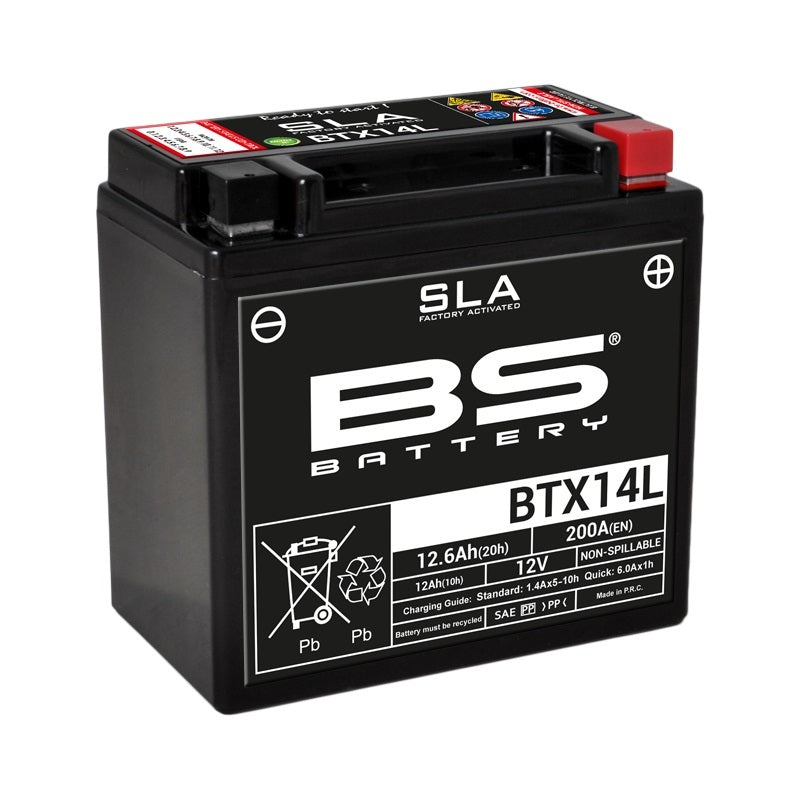 BS Battery SLA Underhållsfritt Fabriksaktiverat Batteri - BTX14L