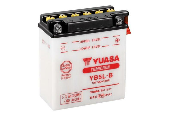 YUASA Konventionellt Batteri med Syrapaket - YB5L-B