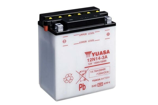 YUASA Konventionellt Batteri utan Syrapaket - 12N14-3A