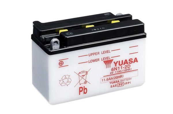 YUASA Konventionellt Batteri utan Syrapaket - 6N11-2D