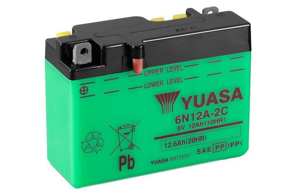 YUASA Konventionellt Batteri utan Syrapaket - 6N12A-2C/B54-6