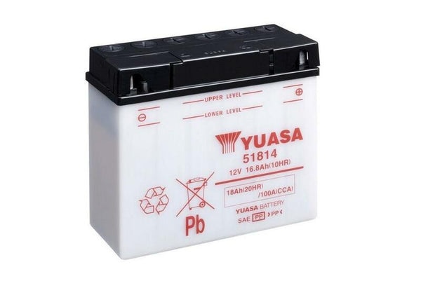 YUASA Konventionellt Batteri utan Syrapaket - 51814