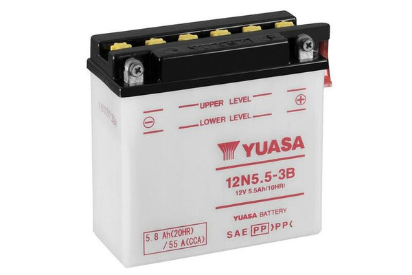 YUASA Konventionellt Batteri utan Syrapaket - 12N5.5-3B