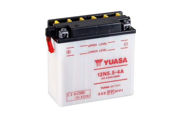 YUASA Konventionellt Batteri utan Syrapaket - 12N5.5-4A