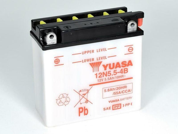 YUASA Konventionellt Batteri utan Syrapaket - 12N5.5-4B