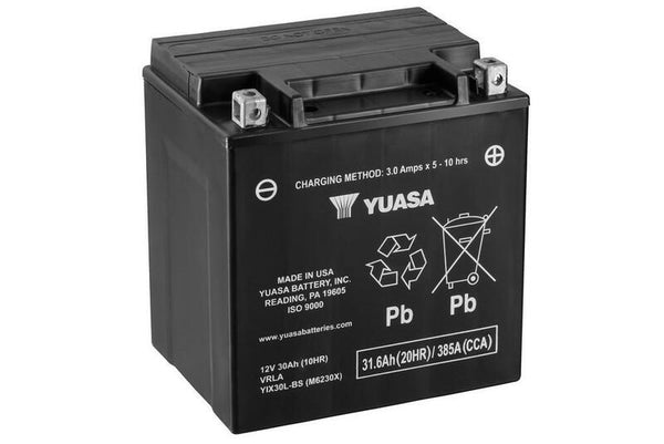 YUASA Konventionellt Batteri med Syrapaket - YIX30L