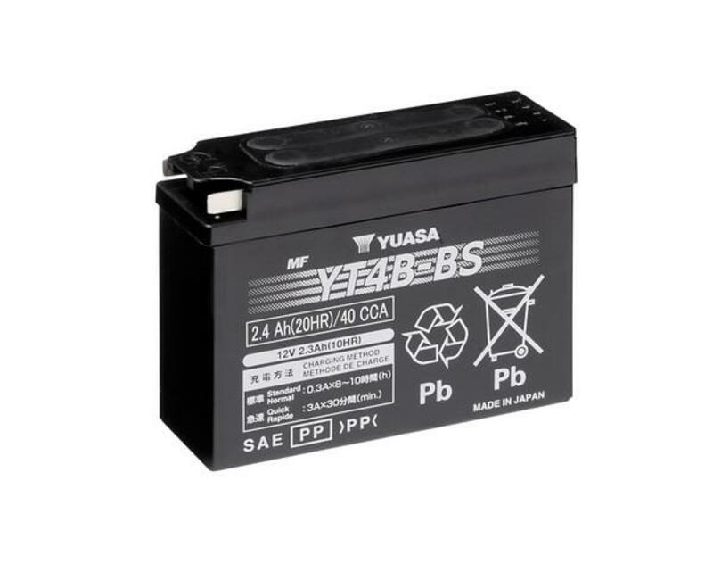 YUASA Underhållsfritt Batteri med Syrapaket - YT4B-BS