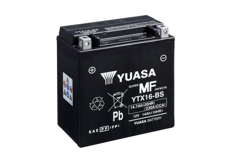 YUASA Underhållsfritt Batteri med Syrapaket - YTX16-BS