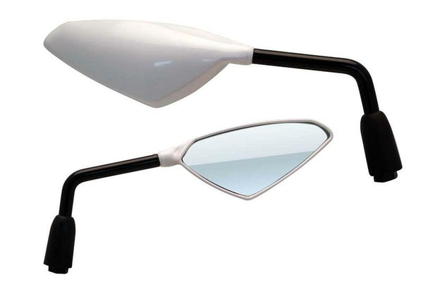 V PARTS Wind Mirror Universal M10/125 - White (pair) E778BL