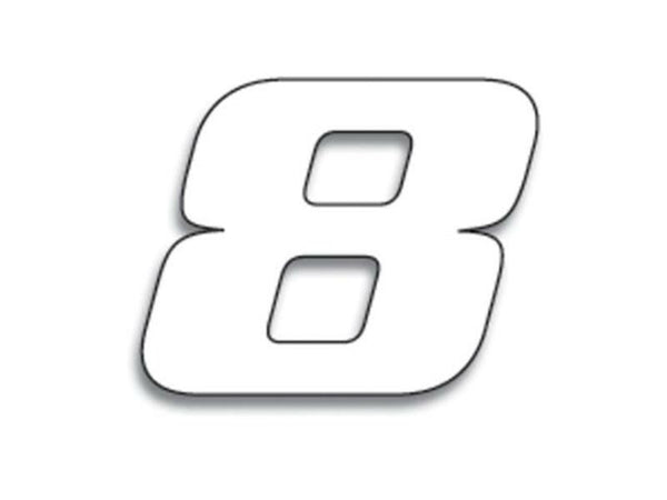 BLACKBIRD Race Number 8 20x25cm White 5049/10/8