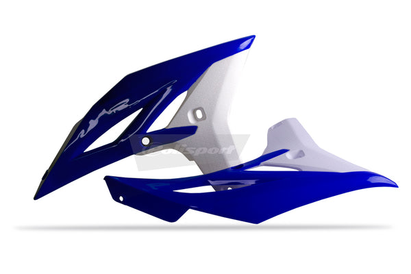 POLISPORT Radiator Covers OEM Color Blue/White (11-12) Yamaha YZ250F/WR450F 8413700006
