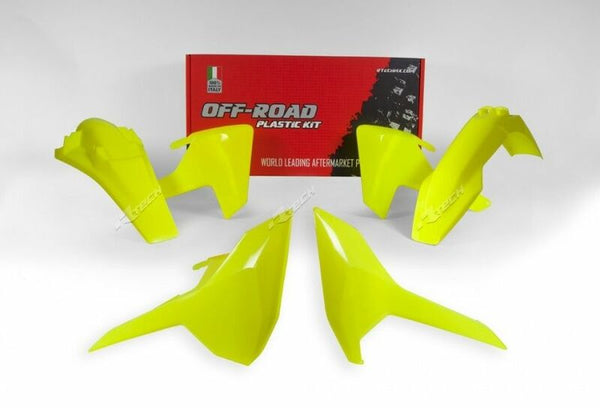 RACETECH Plastkit – Neon Yellow till Husqvarna TE/FE R-KITHSQ-GF0-417