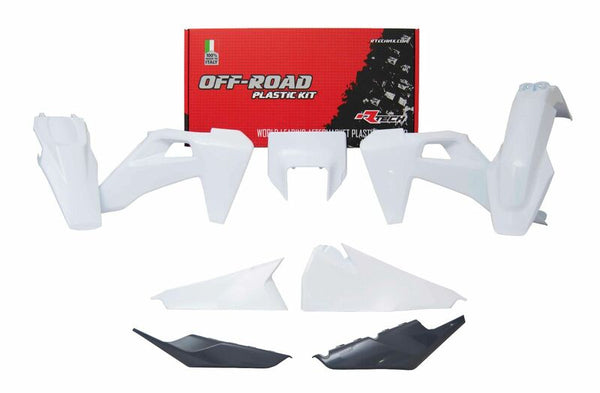RACETECH Plastic Kit White/Anthracite Grey Husqvarna TE/FE R-KITHSQ-OEM-520