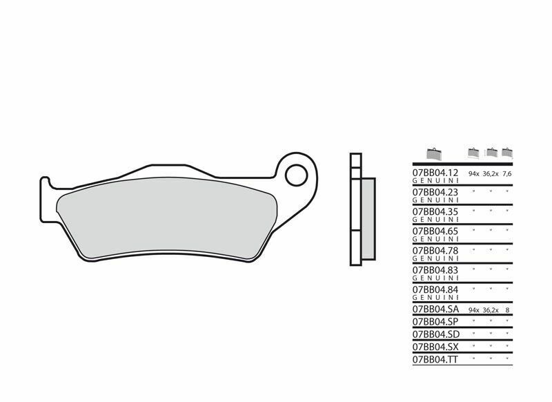 BREMBO Carbon Ceramic Brake Pads - 07BB04CC 07BB04CC