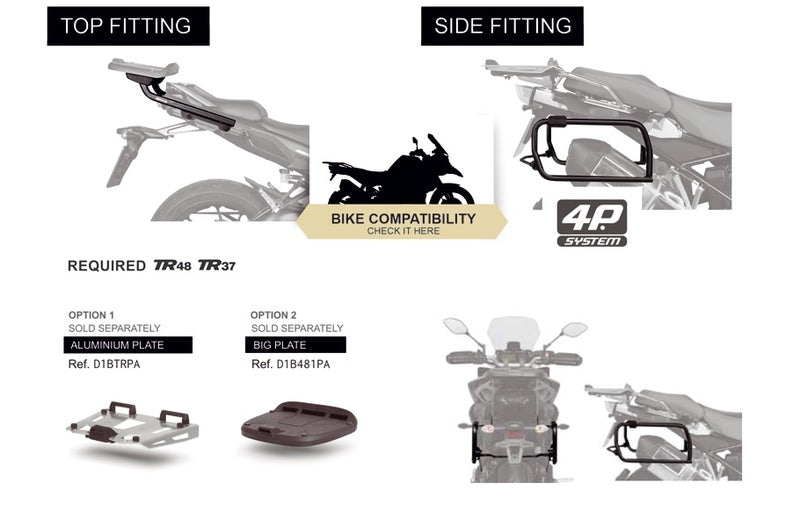 SHAD 4P System Fitting Set (side) S0VS144P