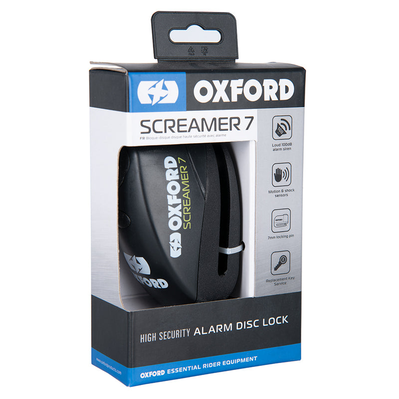 Oxford Screamer 7 Skivbromslås – Ø7mm Svart