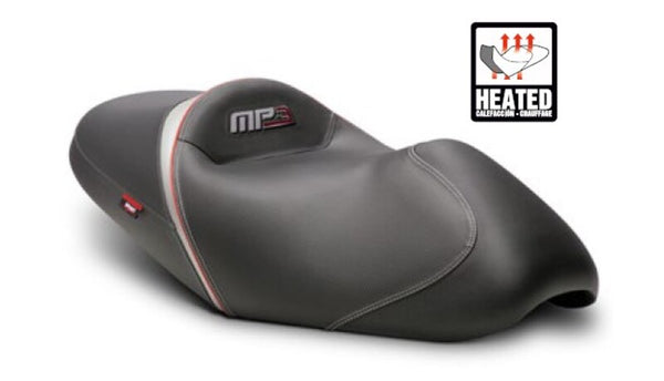 SHAD Comfort Seat lack/Grey-Blue Seams - Piaggio MP3 SHV0M2320